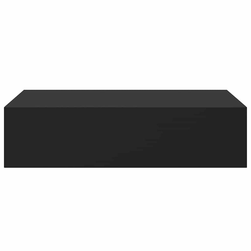 Wall-mounted Drawer Shelves 2 pcs Black 40x23.5x10cm MDF