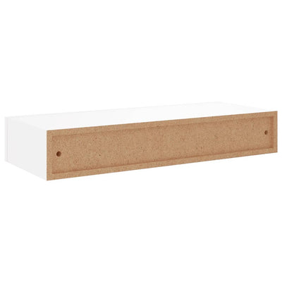 Wall-mounted Drawer Shelves 2 pcs White 60x23.5x10cm MDF