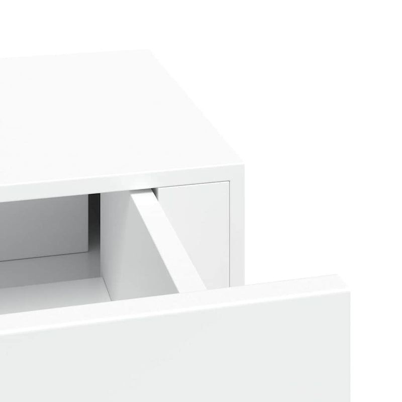 Wall-mounted Drawer Shelves 2 pcs White 60x23.5x10cm MDF