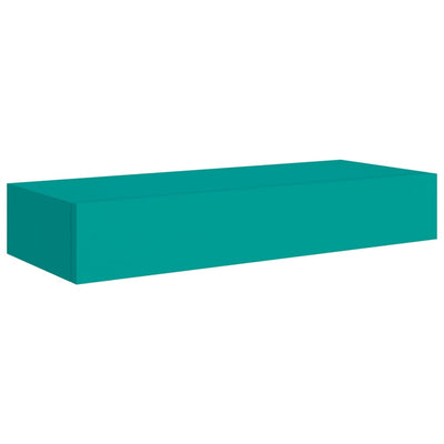 Wall-mounted Drawer Shelf Blue 60x23.5x10cm MDF