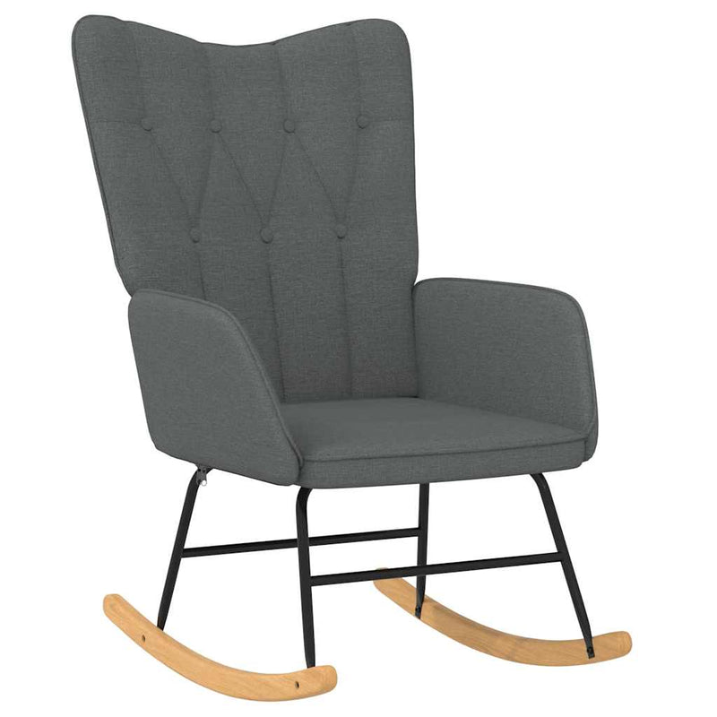 Rocking Chair Dark Grey Fabric