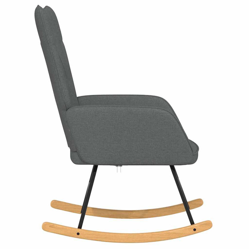 Rocking Chair Dark Grey Fabric