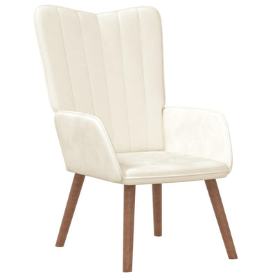 Relaxing Chair Cream White Velvet