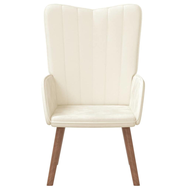 Relaxing Chair Cream White Velvet