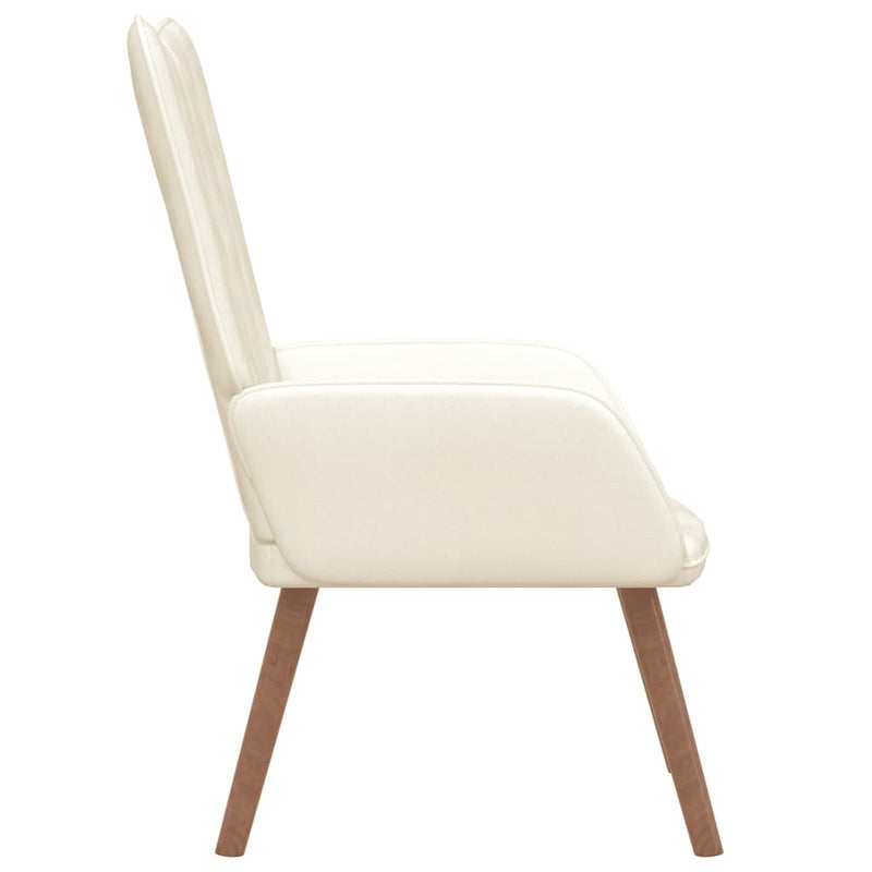 Relaxing Chair Cream White Velvet