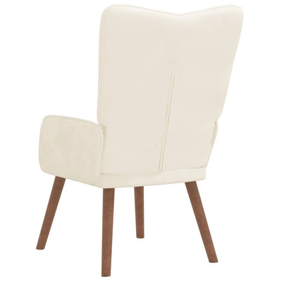 Relaxing Chair Cream White Velvet