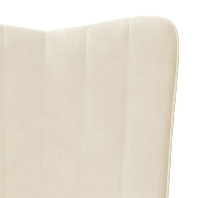 Relaxing Chair Cream White Velvet