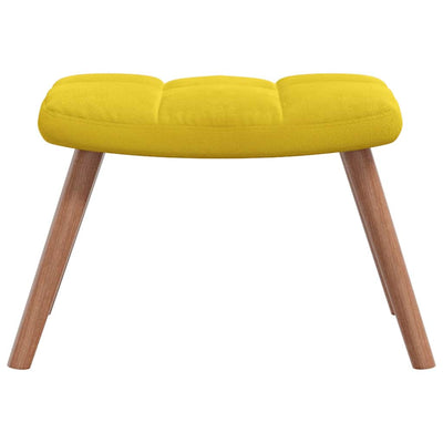 Relaxing Chair with a Stool Mustard Yellow Velvet