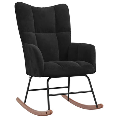 Rocking Chair Black Velvet