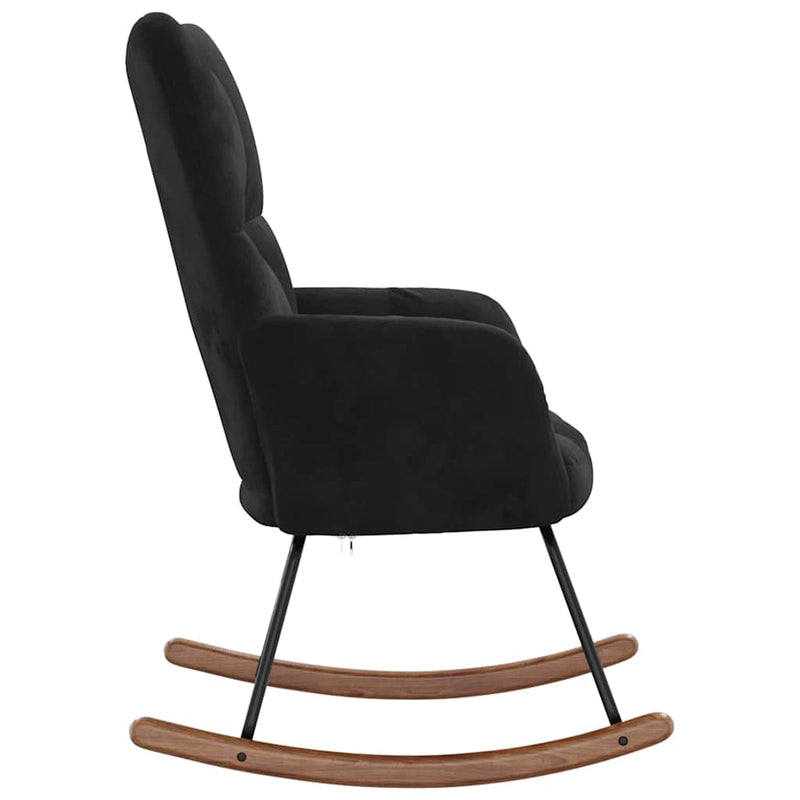 Rocking Chair Black Velvet