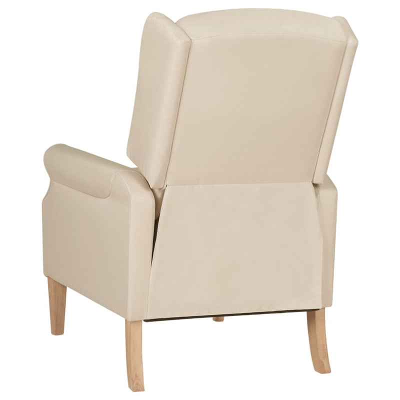 Reclining Chair Cream Fabric