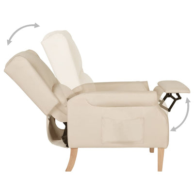 Reclining Chair Cream Fabric