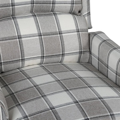 Massage Reclining Chair Grey Fabric