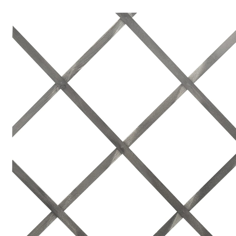 Trellis Fences 5 pcs Grey Solid Firwood 180x80 cm