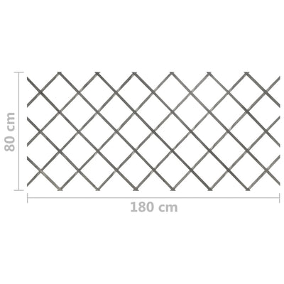 Trellis Fences 5 pcs Grey Solid Firwood 180x80 cm