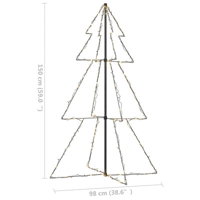 Christmas Cone Tree 200 LEDs Indoor and Outdoor 98x150 cm