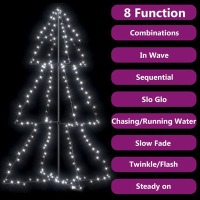 Christmas Cone Tree 200 LEDs Indoor and Outdoor 98x150 cm