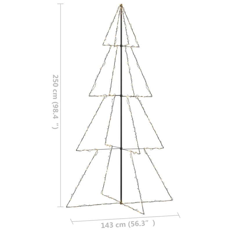 Christmas Cone Tree 360 LEDs Indoor and Outdoor 143x250 cm