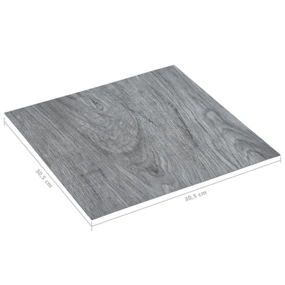 Self-adhesive Flooring Planks 20 pcs PVC 1.86 m² Light Grey