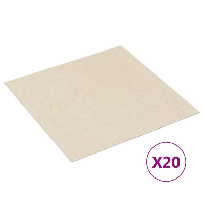 Self-adhesive Flooring Planks 20 pcs PVC 1.86 m² Beige