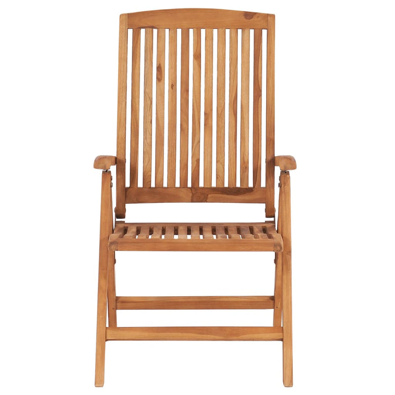 Reclining Garden Chairs with Cushions 6 pcs Solid Teak Wood