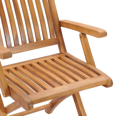 Folding Garden Chairs with Cushions 6 pcs Solid Teak Wood