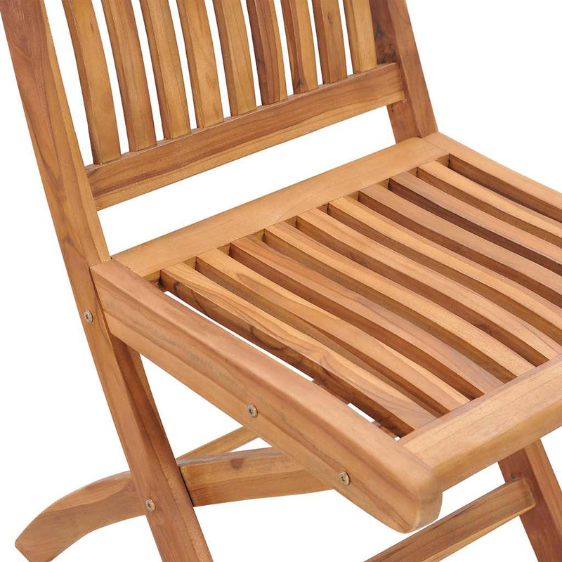 Folding Garden Chairs with Cushions 8 pcs Solid Teak Wood