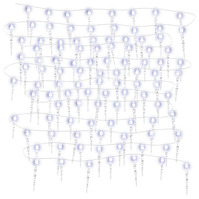 Christmas Icicle Lights 40pcs Cold White Acrylic Remote Control