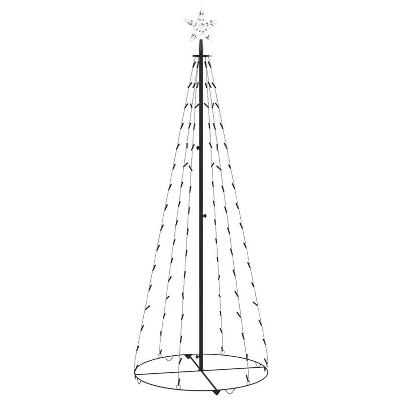 Christmas Cone Tree Cold White 100 LEDs Decoration 70x180 cm