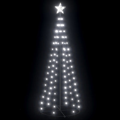 Christmas Cone Tree Cold White 100 LEDs Decoration 70x180 cm