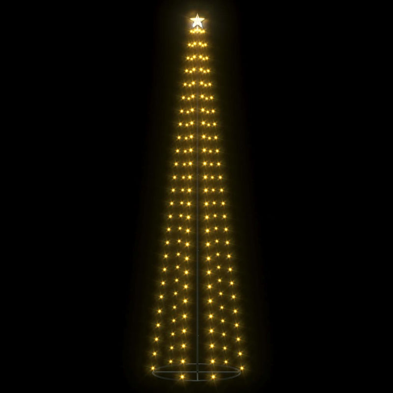 Christmas Cone Tree 136 Warm White LEDs Decoration 70x240 cm