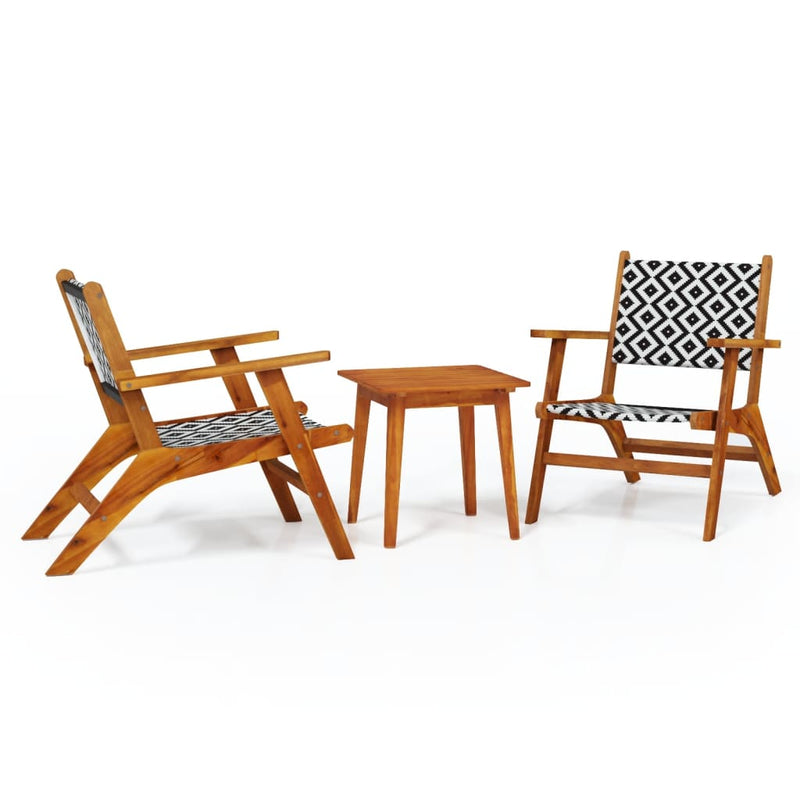 3 Piece Bistro Set Solid Acacia Wood