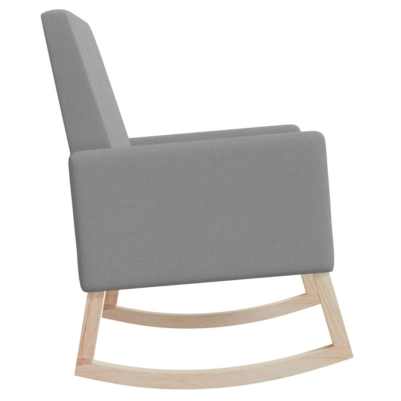 Rocking Chair Light Grey Fabric