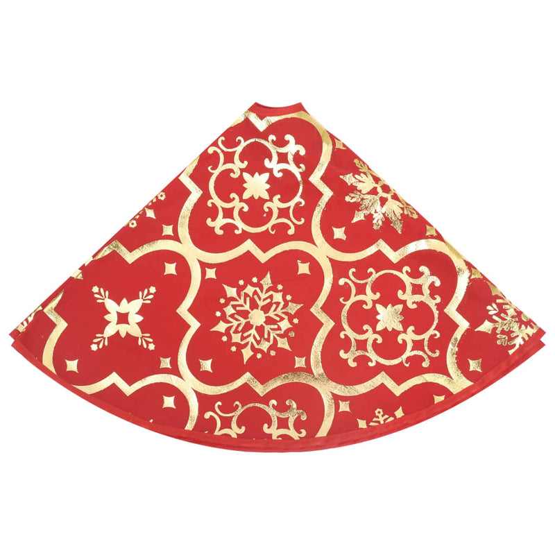 Luxury Christmas Tree Skirt with Sock Red 90 cm Fabric