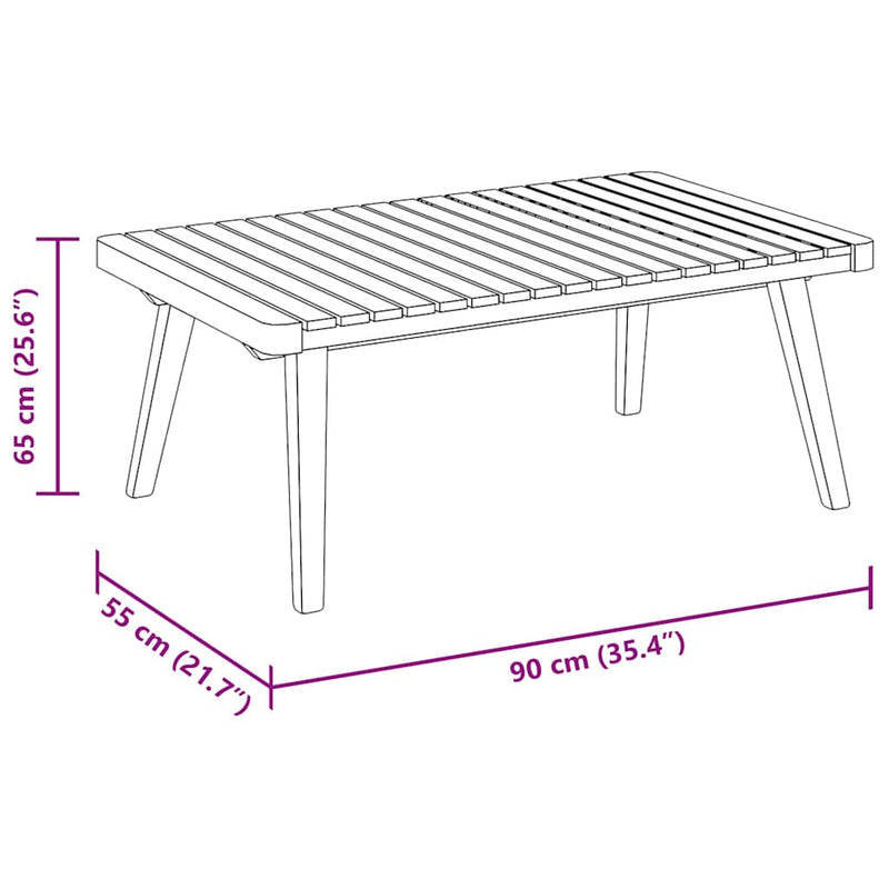 2 Piece Garden Lounge Set with Cushions Solid Acacia Wood