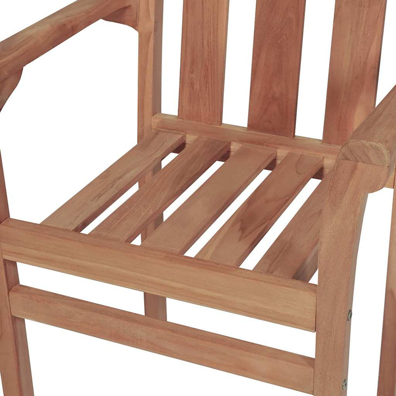 Stackable Garden Chairs with Cushions 8 pcs Solid Teak Wood