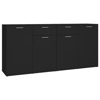 Sideboard Black 160x36x75 cm Engineered Wood