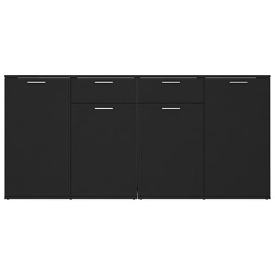 Sideboard Black 160x36x75 cm Engineered Wood