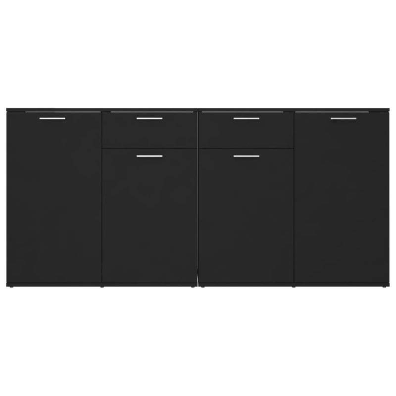 Sideboard Black 160x36x75 cm Engineered Wood