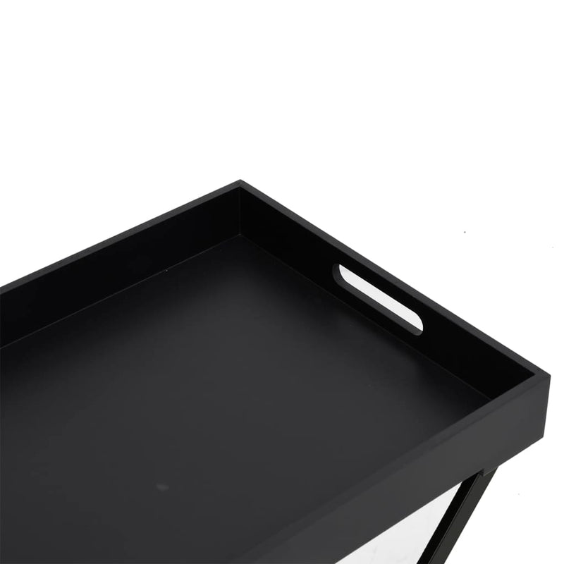 Folding Table Black 48x34x61 cm MDF