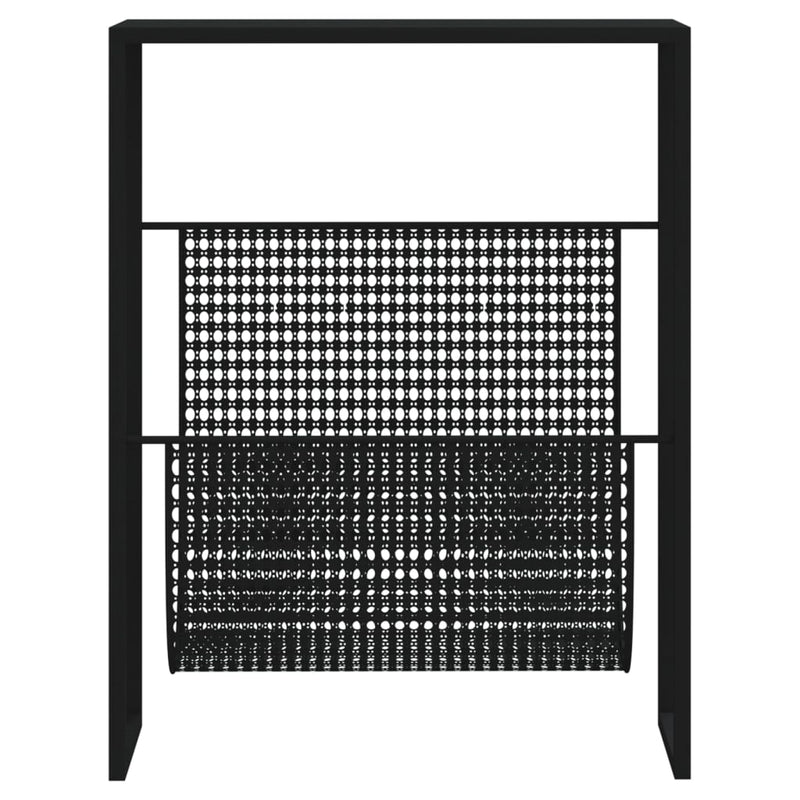 Magazine Rack Black 35x15x45 cm Steel