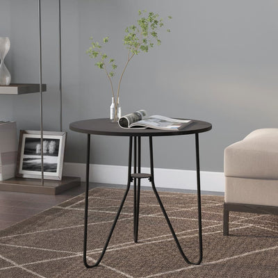 Tea Table Black 48 cm MDF and Iron