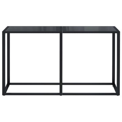 Console Table Black 140x35x75.5cm Tempered Glass