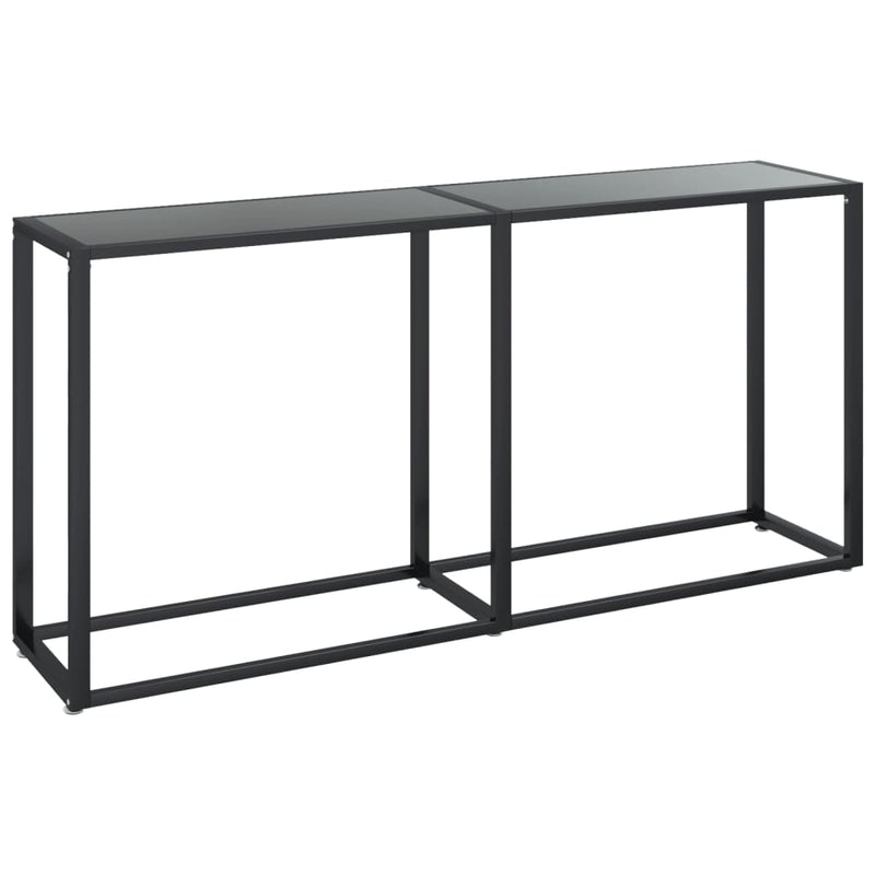 Console Table Black 160x35x75.5cm Tempered Glass