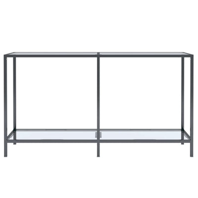 Console Table Transparent 140x35x75.5 cm Tempered Glass