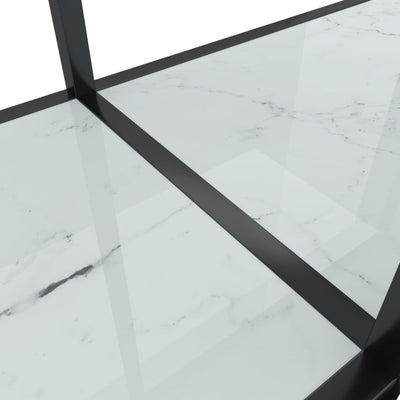 Console Table White 140x35x75.5 cm Tempered Glass