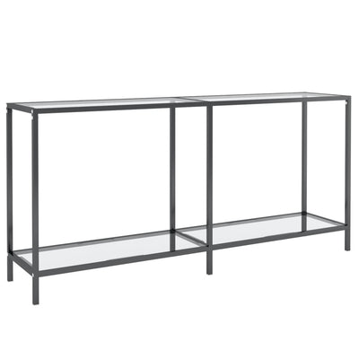 Console Table Transparent 160x35x75.5 cm Tempered Glass