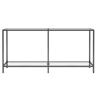 Console Table Transparent 160x35x75.5 cm Tempered Glass