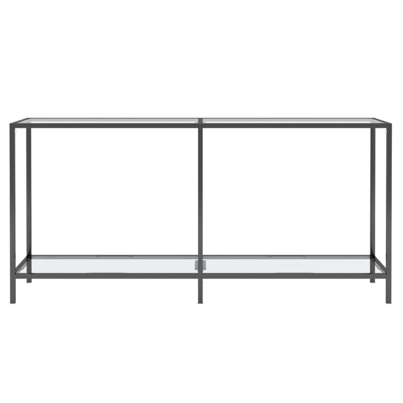 Console Table Transparent 160x35x75.5 cm Tempered Glass