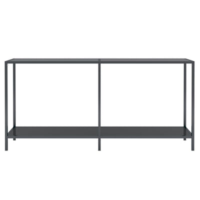 Console Table Black 160x35x75.5 cm Tempered Glass